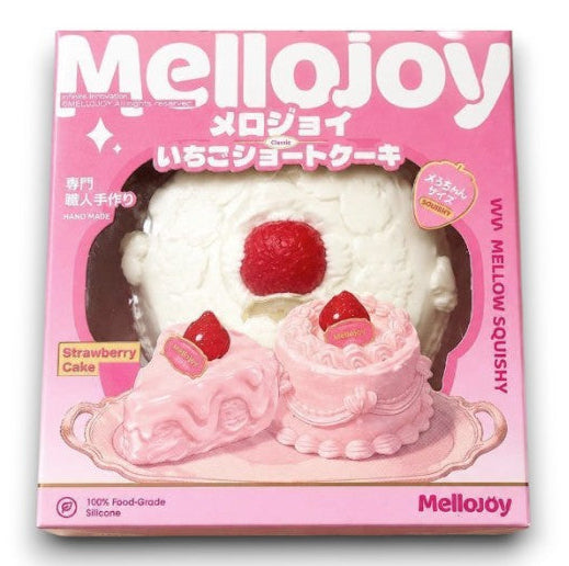 マイストアのメロジョイいちごショートケーキホール。雲のように柔らかいシリコン素材のスイーツ型触感トイ。