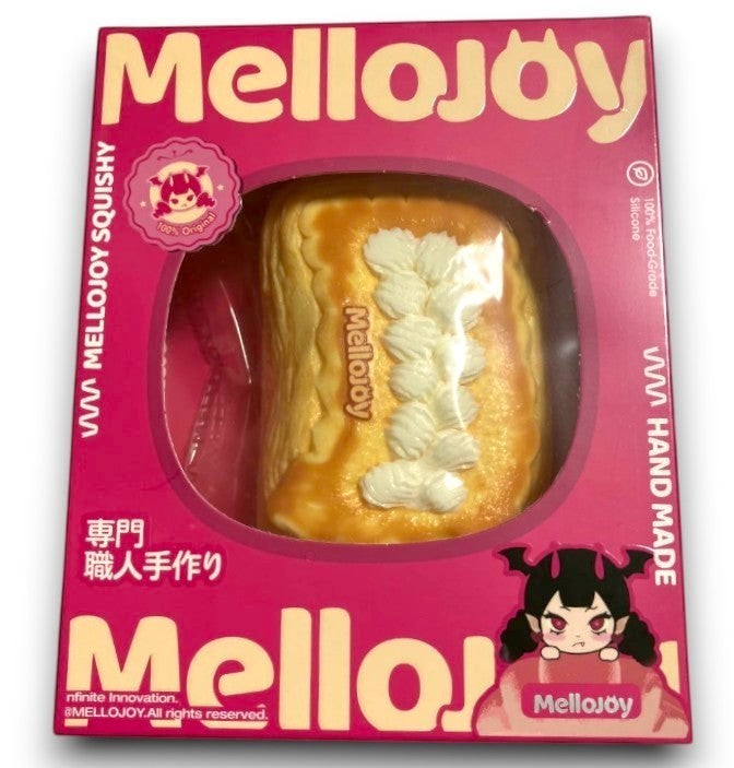 マイストアのメロジョイ クリームクラウドミルフィーユ。雲のように柔らかいシリコン製スイーツ型触感トイのパッケージ